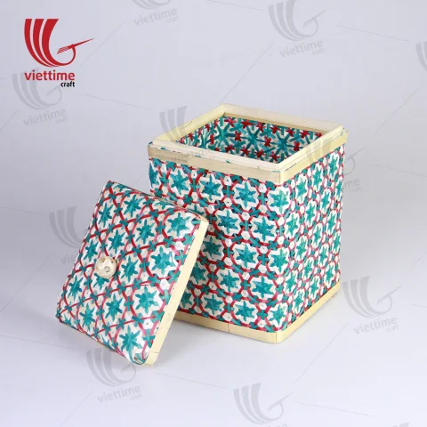 Rattan Export Coralpearl Weaving Bamboo Box With Lid - REX-TD00120
