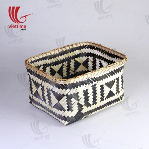 HandWoven Bamboo Storage Basket Set Of 2