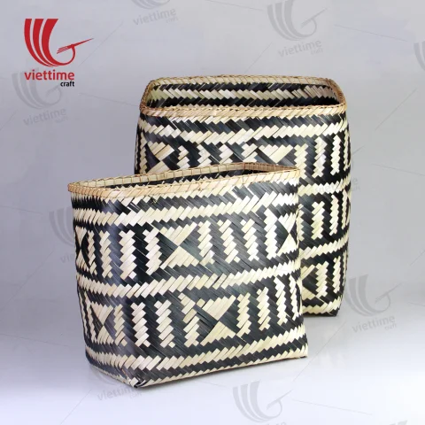 Rattan Export HighQuality Bambus Aufbewahrungskorb-2er-Set - REX-TD00128
