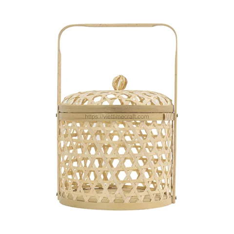 Rattan Export natur Bambus Aufbewahrungskorb mit Griff - REX-TD00130