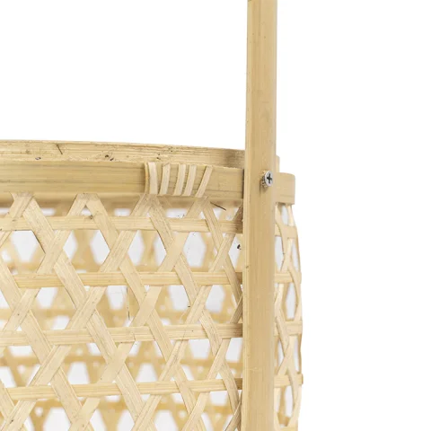 Natural Bamboo Storage Basket With Handle
