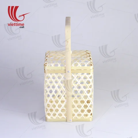 Bamboo Storage Box Basket With Handle
