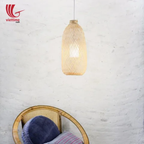 Unique Handcrafted Long Bamboo Lamp Shade