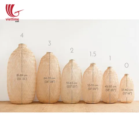 Unique Handcrafted Long Bamboo Lamp Shade