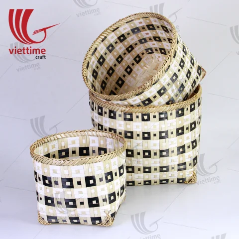 Set Of 3 Bamboo Storage Basket Wholesale