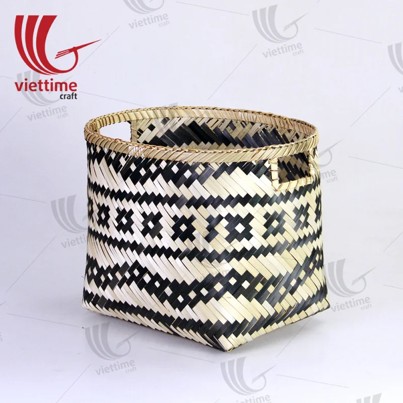 Skillful Handmade Bamboo Storage Basket