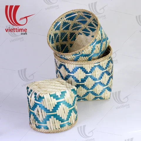 Handcrafted Bamboo Storage Basket