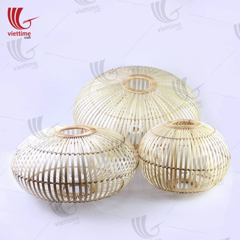 Natural Bamboo Lamp Shade Set Of 3