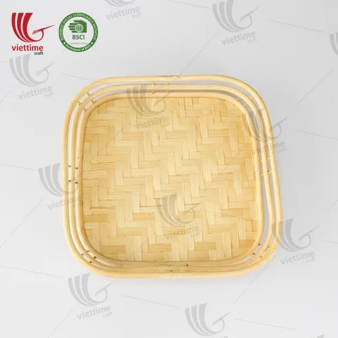Nice Square Bamboo Serving Tray