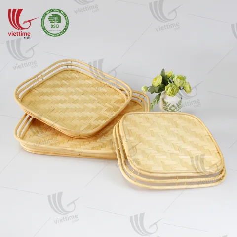 Nice Square Bamboo Serving Tray