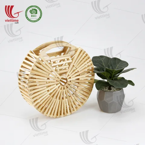 Round Pattern Bamboo Handbag Wholesale