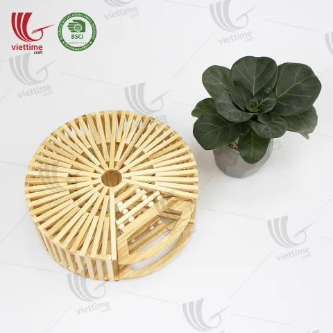Round Pattern Bamboo Handbag Wholesale