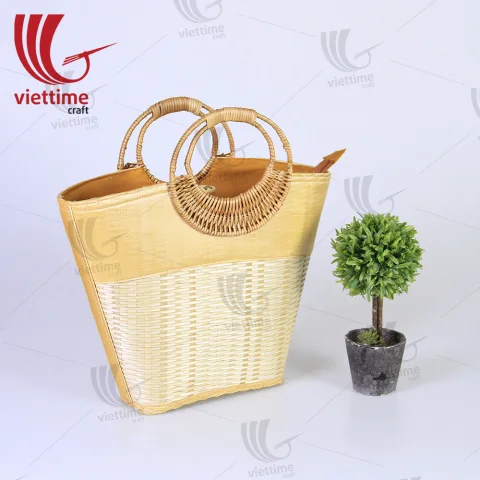 Woven Bamboo Handbag