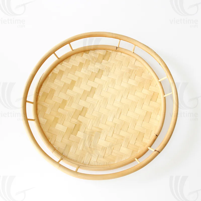 Round Bamboo Tray