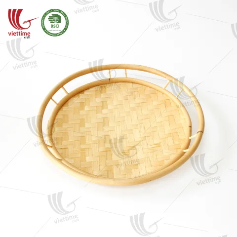 Round Bamboo Tray