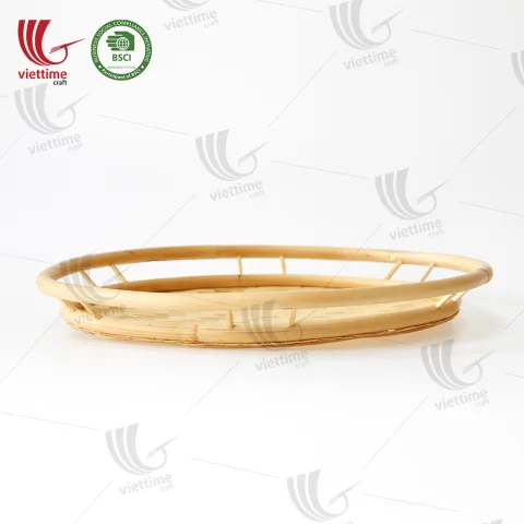 Round Bamboo Tray