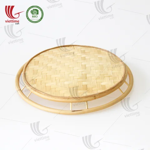 Round Bamboo Tray