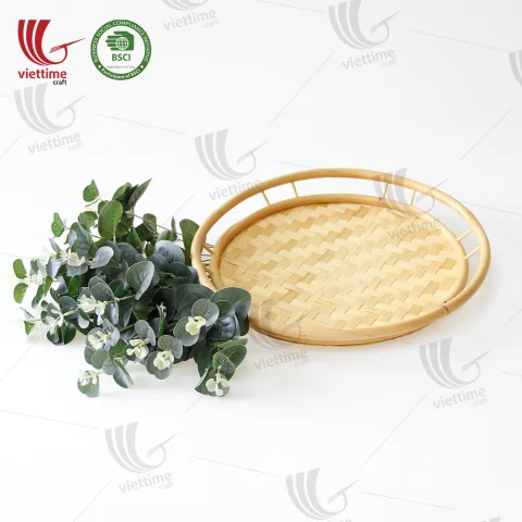 Round Bamboo Tray