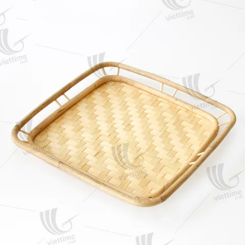 Rattan Export quadratisch Bambus Tablett - REX-TD00190