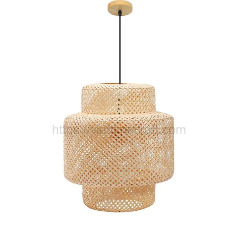 Rattan Export bambú pantalla de lámpara - REX-TD00203