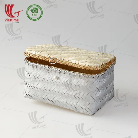 Handmade Woven Bamboo Storage Box Set 2