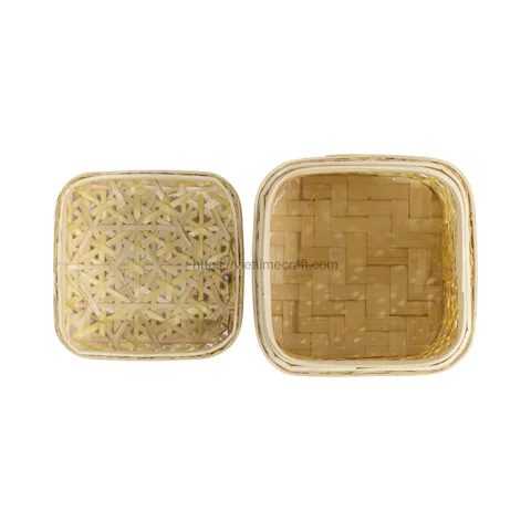 Woven Bamboo Box Container