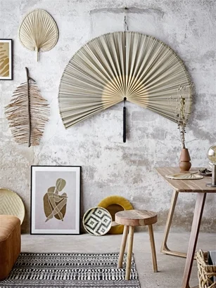 Bamboo Wall Fan Hanging