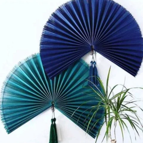 Bamboo Wall Fan Hanging