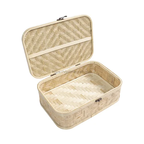 Woven Bamboo Box Container