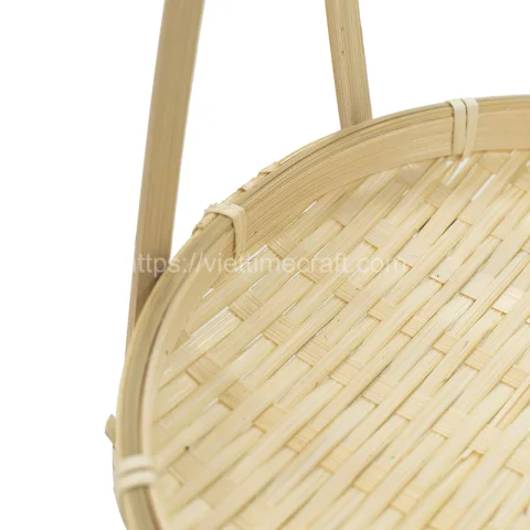 Round Bamboo Serving Tray