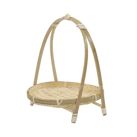 Round Bamboo Serving Tray