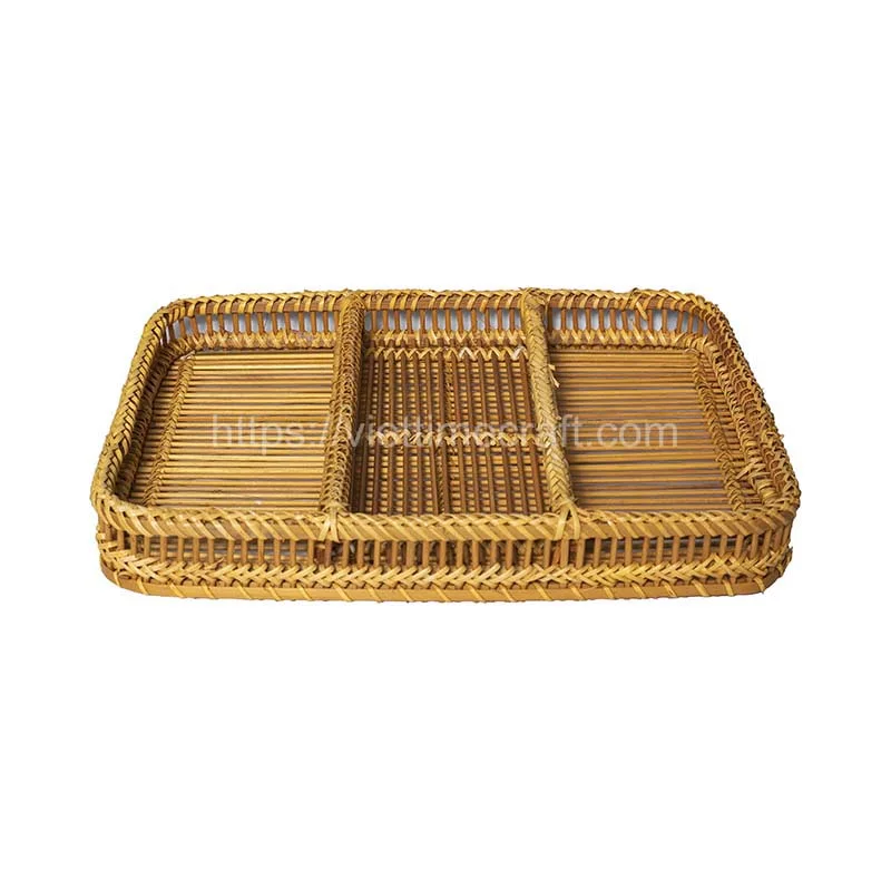 Bamboo Tray With 3 Compartments – TD00367