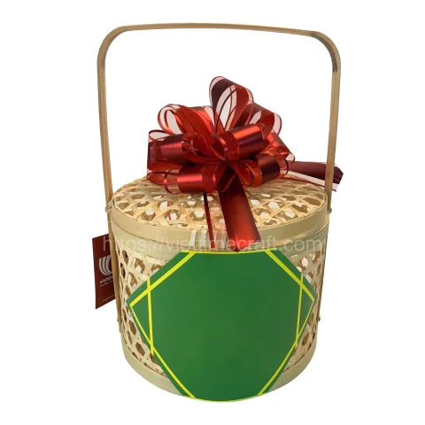 New Year Bamboo Gift Basket