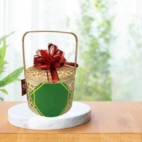 New Year Bamboo Gift Basket