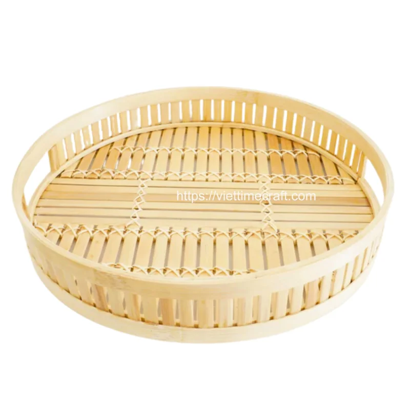 Modern Design Bamboo Tray With Handle