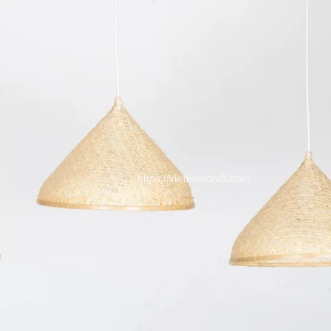 Cone Shaped Bamboo Pendant Shade