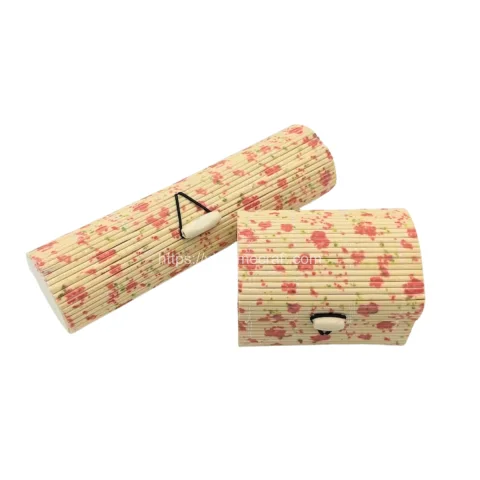 Rattan Export Set of 2 Floral Bamboo Gift Box Vietnam Wholesale - REX-TD00393