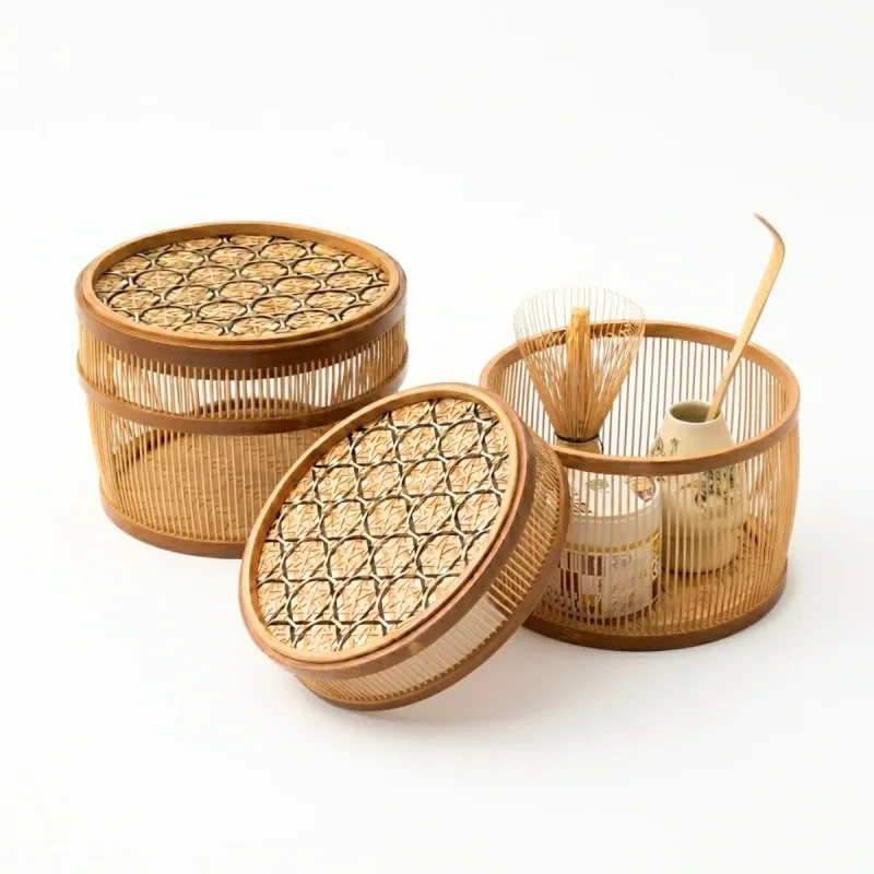 Natural Handwoven Bamboo Food Storage Box Cover Net Super Cheap