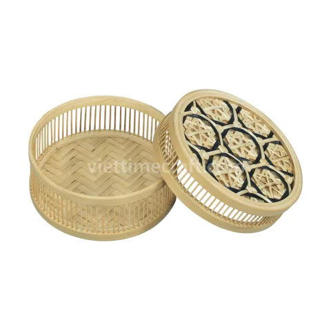 Natural Handwoven Bamboo Food Storage Box Cover Net Super Cheap