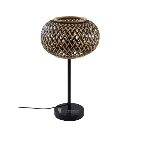 Handwoven Bamboo Table Lamp, Natural Decorative Lighting for Wholesale – TD00446