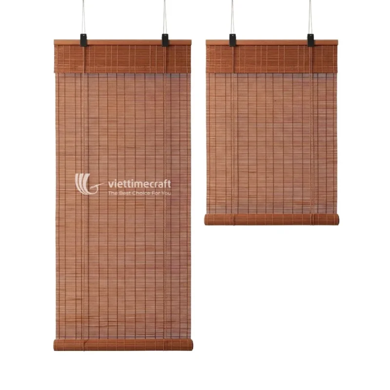 Natural Bamboo Window Blinds Roll-Up Shades for Windows, Doors, and Outdoor Spaces