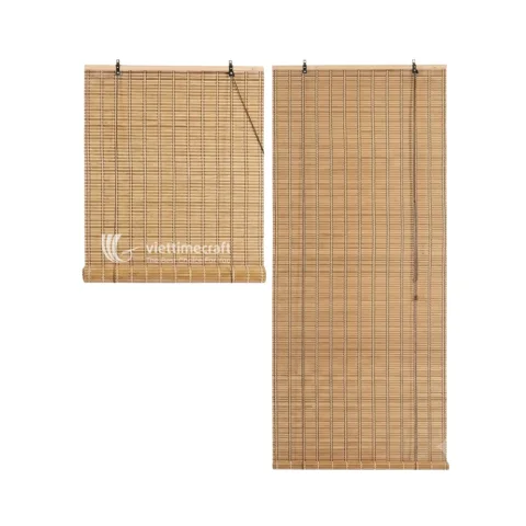 Natural Bamboo Window Blinds Roll-Up Shades for Windows, Doors, and Outdoor Spaces