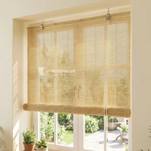 Natural Bamboo Window Blinds for Light Filtering and Everyday Privacy