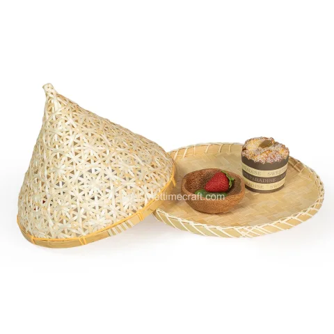 Natural Handwoven Bamboo Food Cover Net Super Cheap
