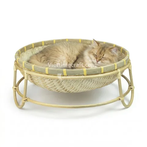 Rattan Export desmontable bambú nido para mascotas, cama para Dog y Cat - REX-TD0422