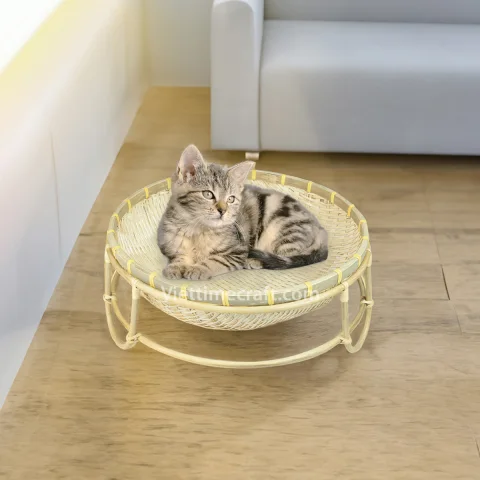 Detachable Bamboo Pet Nest, Bed for Dog and Cat
